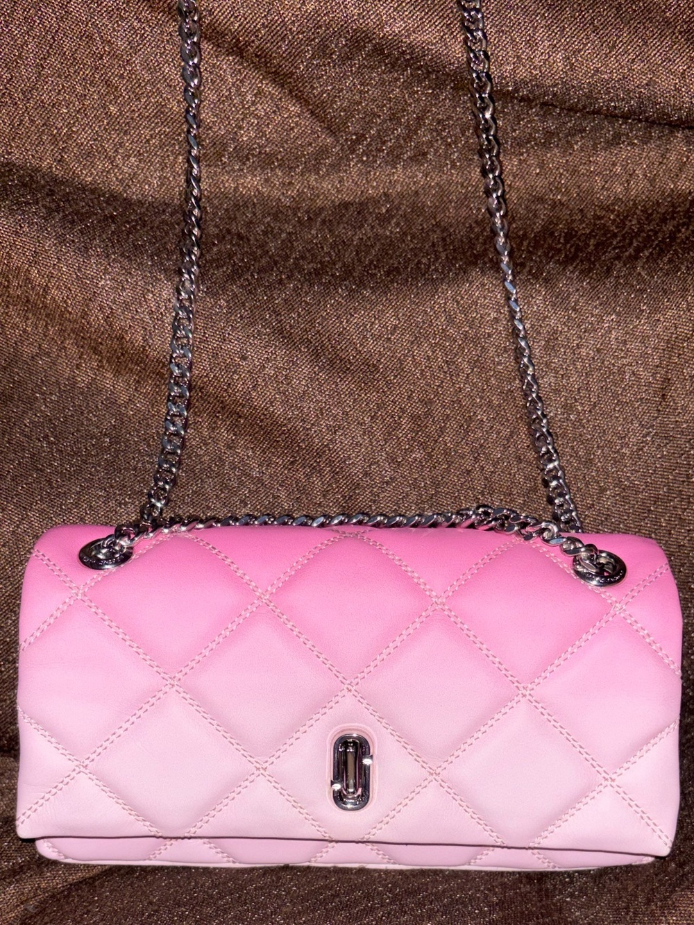 Marc Jacobs Pink Ombre Quilted Chain Shoulder Bag